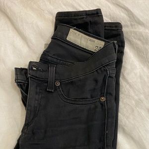 Size 24 rag & bone black skinny jeans